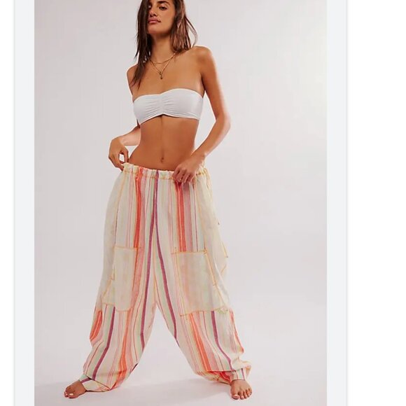 Intimately Free People Pants - Free People Women Ivory Combo Dream In Color Convertible Jumpsuit Size S or M